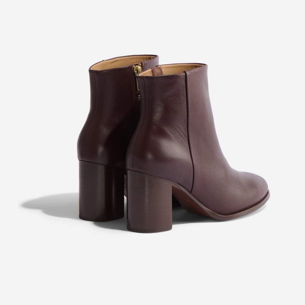 Nisolo Lia Heeled Ankle Booties in Wine / Burgundy - Picture 5 of 13